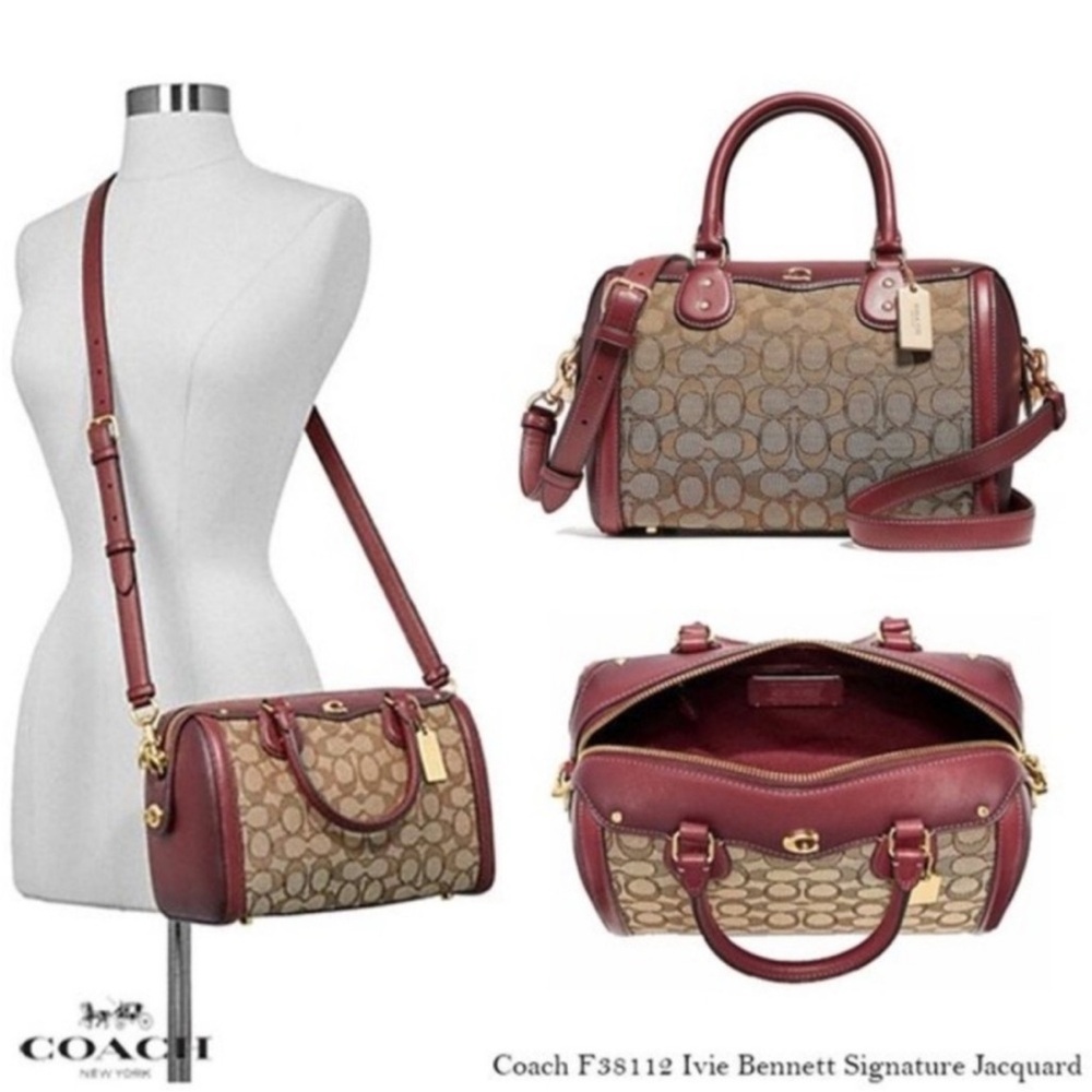 Coach Ivie Mini Bennett Signature Jacquard Satchel - Limited Edition